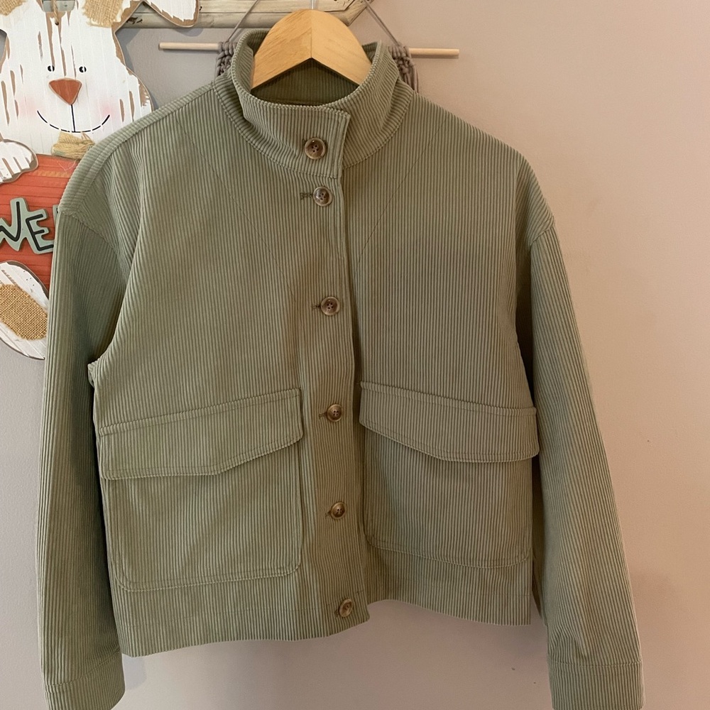 Woman’s olive green corduroy jacket -  Beautiful! $25